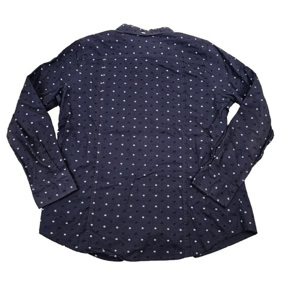 Bit and Bridle Shirt Womens Large Button Down Navy Blue Horse Equestrian Ranch - Picture 7 of 13